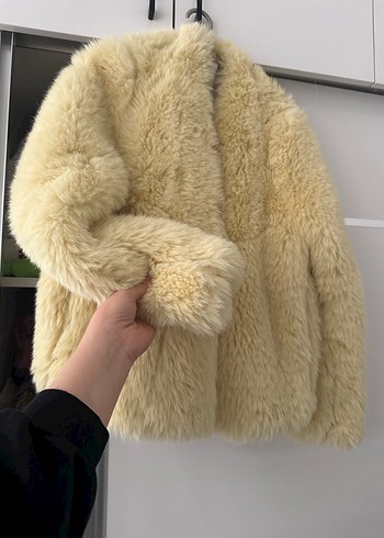 SarıKadın Midi Boy Suni Kürk Ceket - Görsel 2