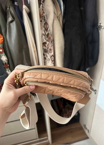 Bej Deri Kadın El Çantası - Görsel 2