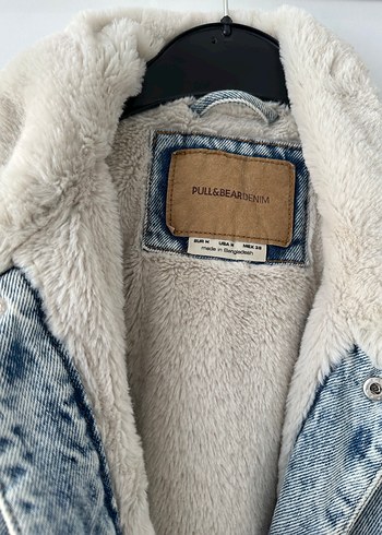 Gri Peluş Detaylı Kot Ceket - Görsel 2