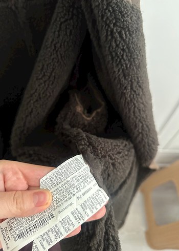 Kürklü kahve biker mont - Görsel 5