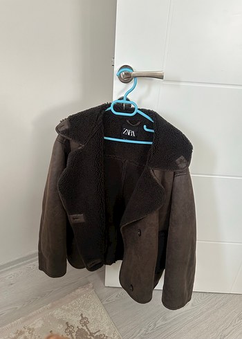 Kürklü kahve biker mont - Görsel 4