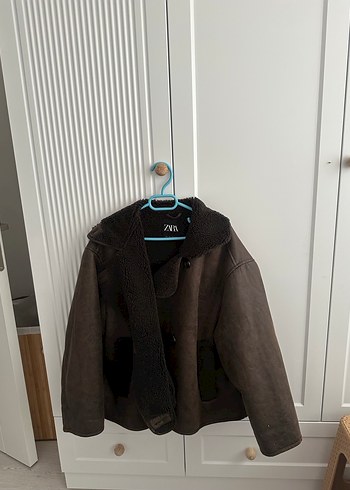 Kürklü kahve biker mont - Görsel 2