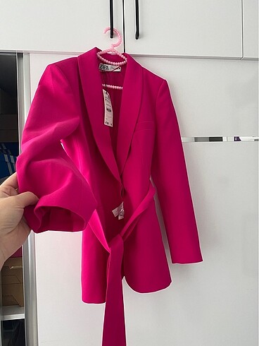 m Beden pembe Renk Zara Fuşya blazer