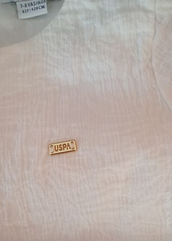 Kız Çocuk Beyaz Keten Elbise - Görsel 2