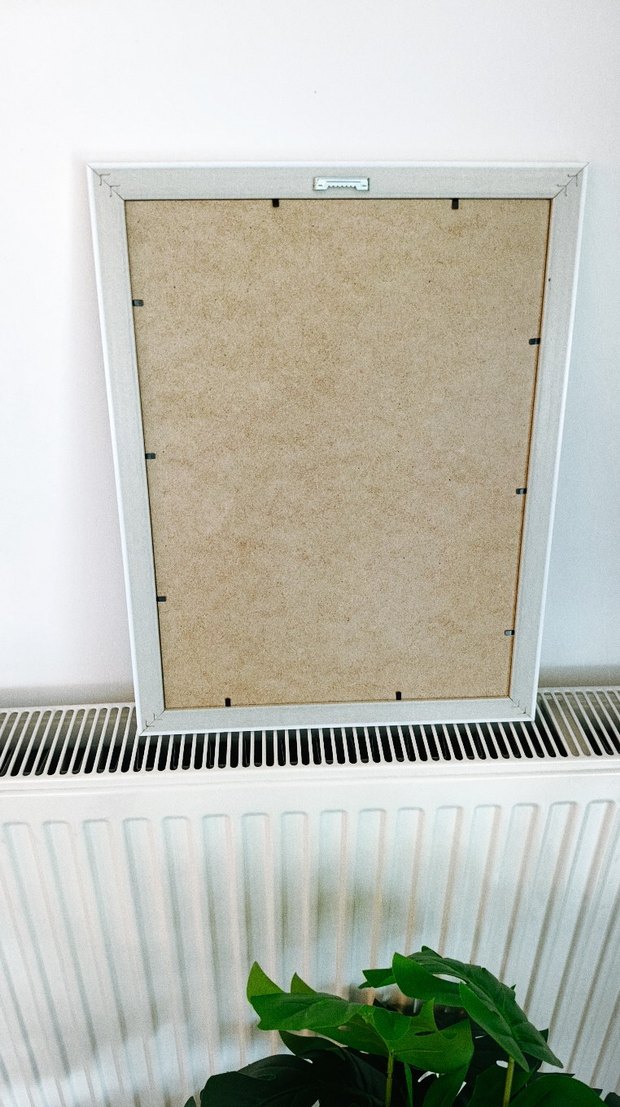 Beyaz Çerçeveli Bitki Desenli Tablo - Görsel 3