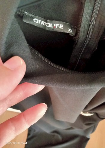 Yüksek Yakalı Midi Siyah Elbise - Görsel 6