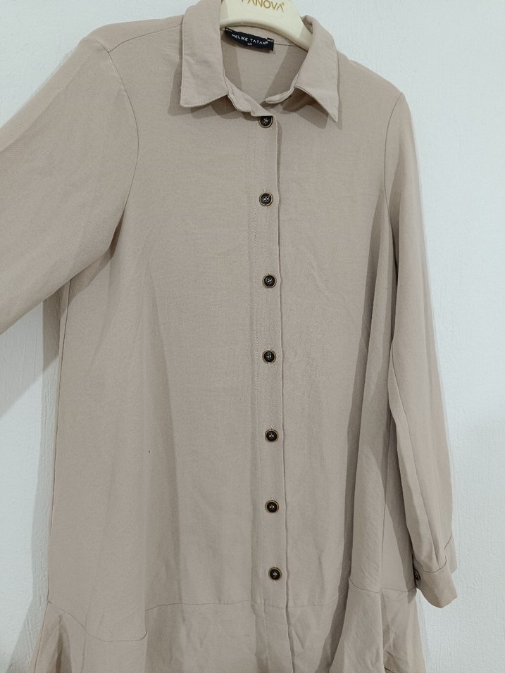 Bej Düğmeli  Tunik - Görsel 3