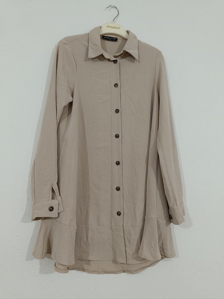 Bej Düğmeli  Tunik - Görsel 2