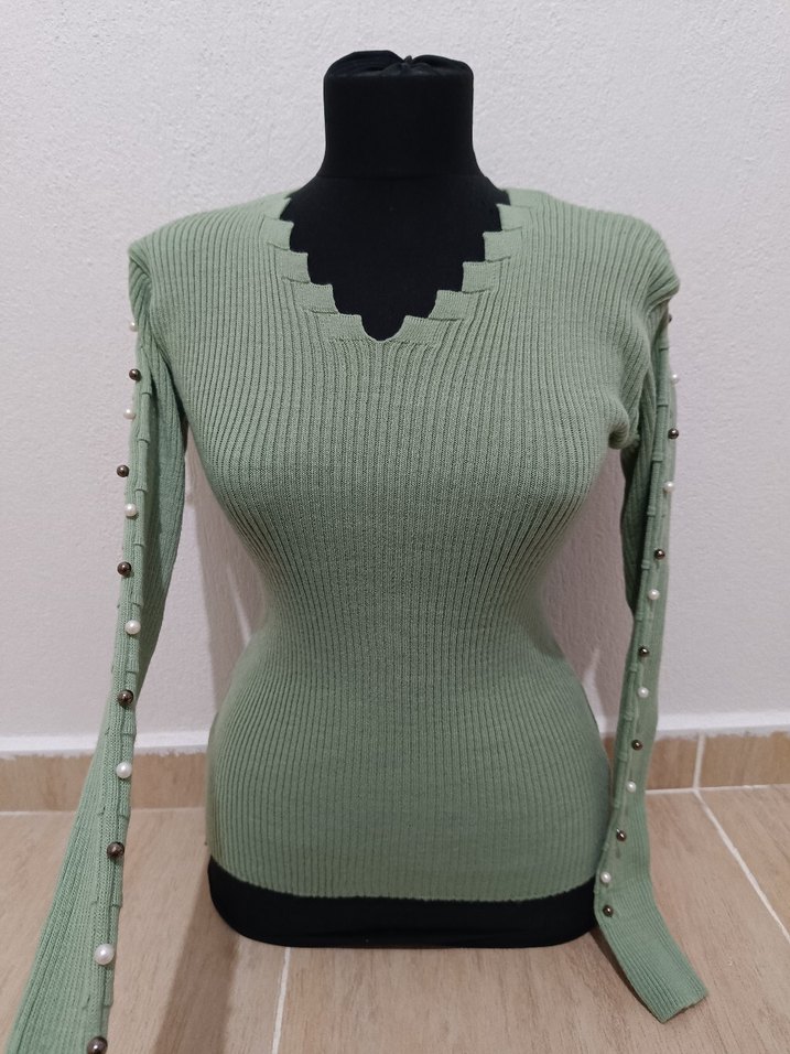 İnci Detaylı Fitilli Kazak - Görsel 2