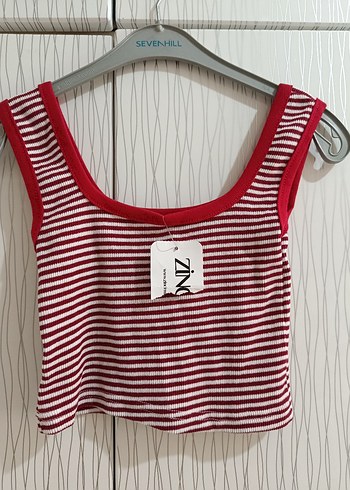 Kırmızı Çizgili Fitilli Crop - Görsel 2