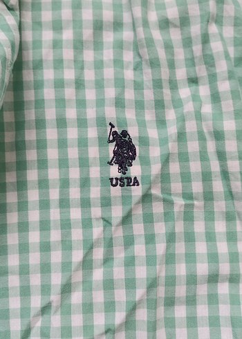 Yeşil Kareli Düğmeli Kısa Kollu Kadın Gömlek - Görsel 2