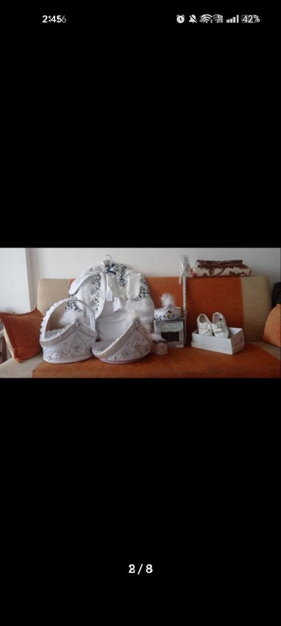 SÜNNET TAKIMI Beyaz Çocuk Takımı Dantel Detaylı - Görsel 2