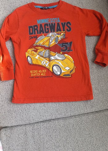 Çocuk Baskılı Sweatshirt 5-6 yas kolundaki ışık yansımasıdır - Görsel 2