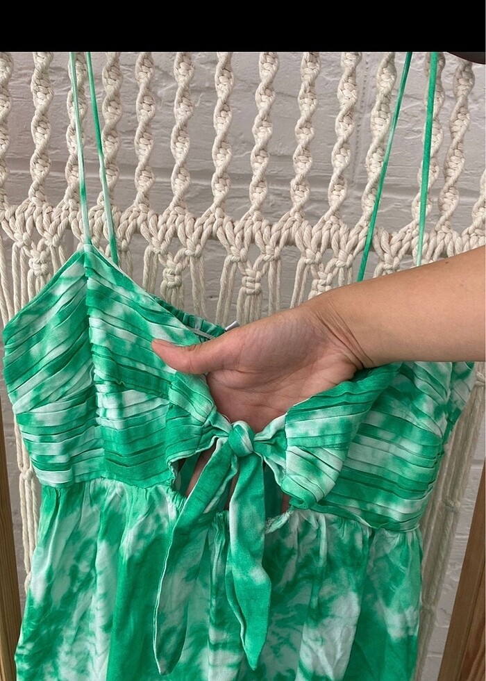 KOTON YEŞİL KISA ELBİSE - Görsel 2