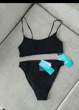 H&M 38 beden siyah bikini takımı