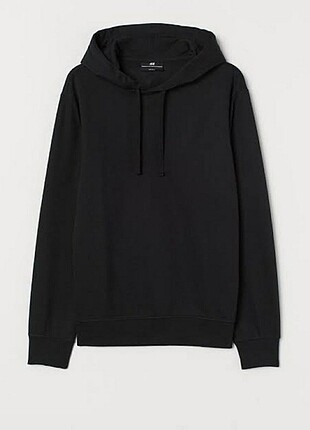 H&M siyah kapüşonlu sweatshirt s beden etiketli üzerinde 