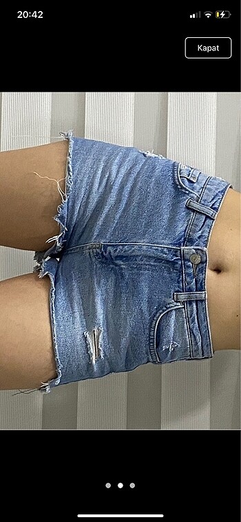36 Beden mavi Renk Mini şort
