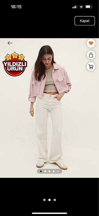 Stradivarius Pembe ceket