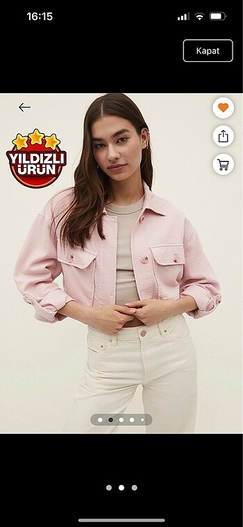 s Beden Pembe ceket