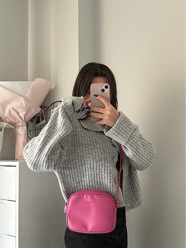 Pull and Bear Pembe çanta