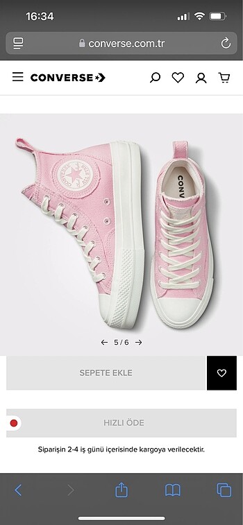 36 Beden pembe Renk converse