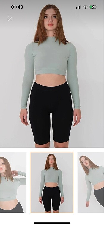 m Beden yeşil Renk Mint yeşili crop