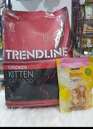 Trentline yavru kedi maması 1 kg yaş mama hediye