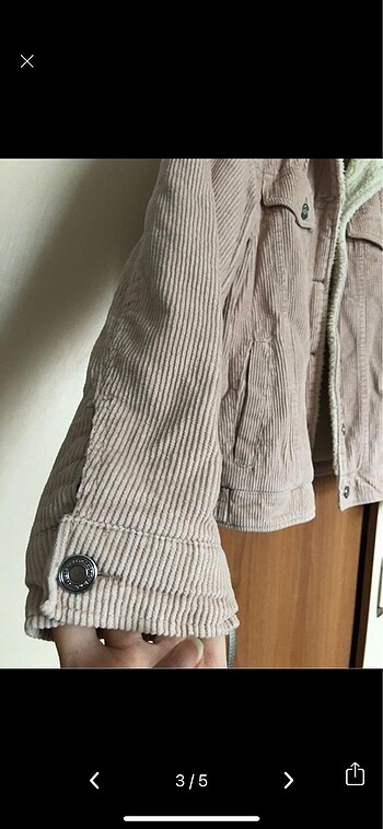 m Beden Bershka kadife mont