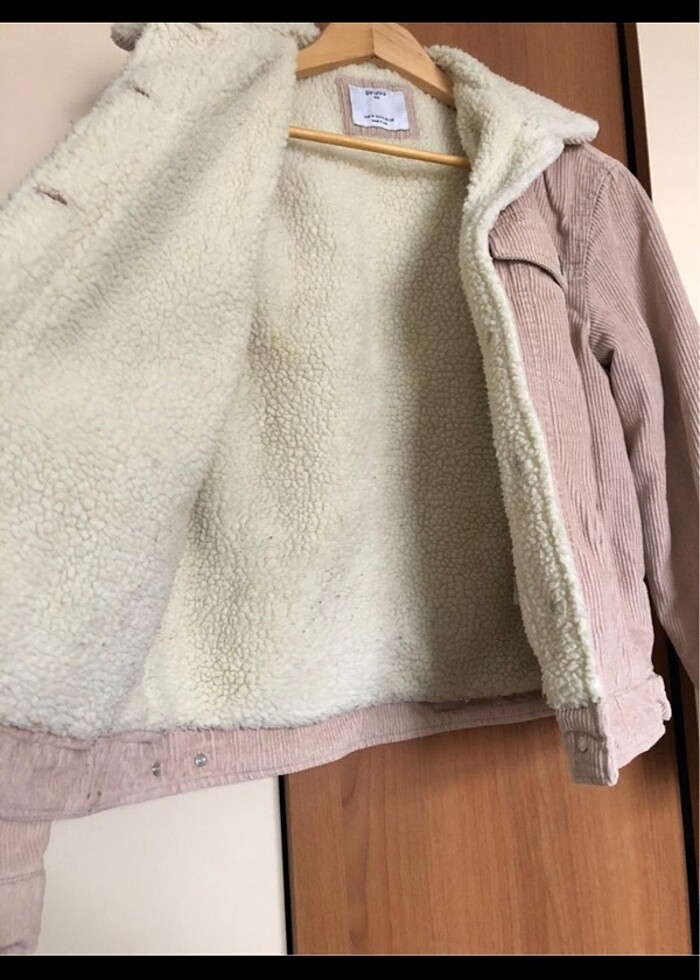 Bershka kadife mont - Görsel 4