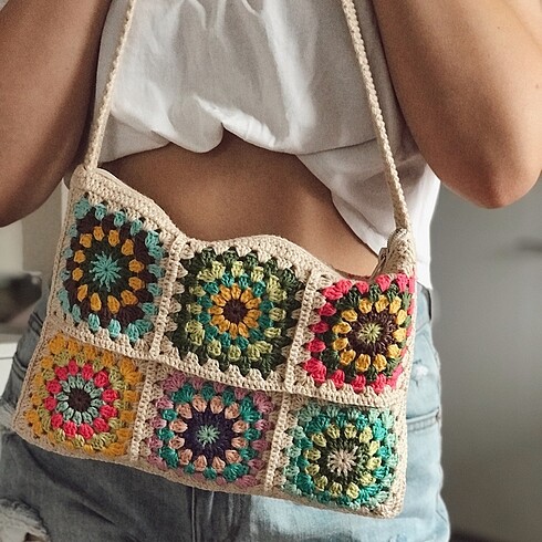 Pull and Bear renkli tote çanta