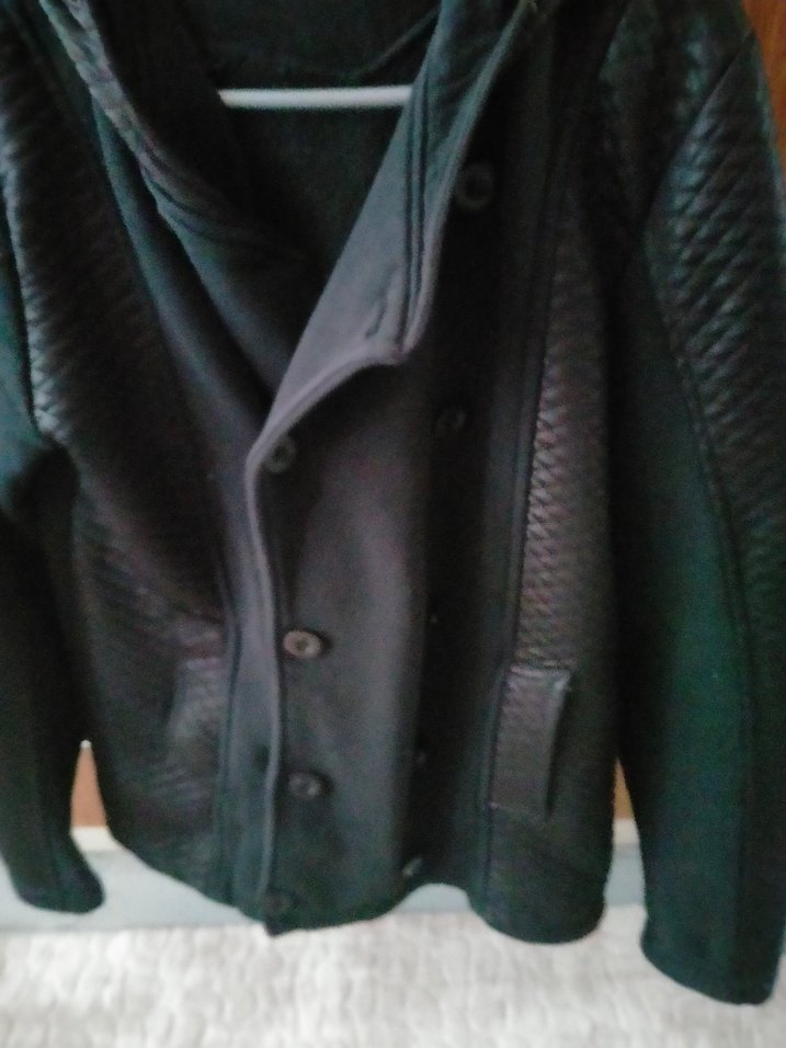 Siyah Süet Midi Düğmeli Ofis Ceket - Görsel 2