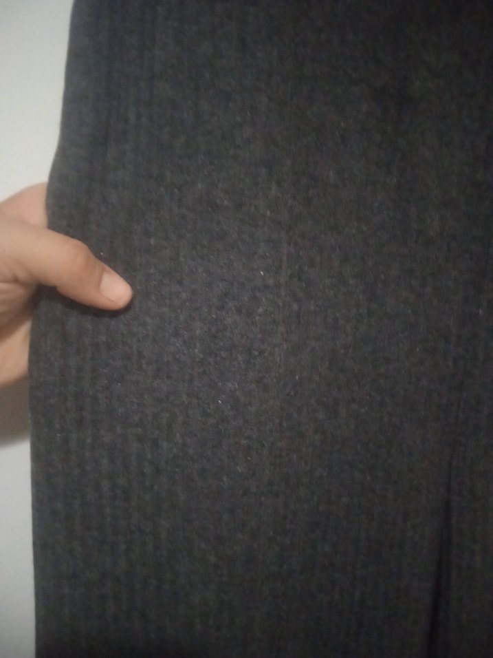 Gri Keten V Yaka Salaş Tulum - Görsel 2