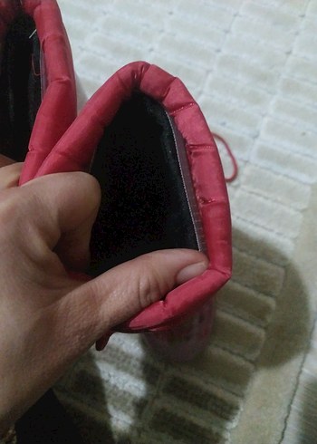 Kız Çocuk Pembe Bağcıklı Lastik Çizme - Görsel 4