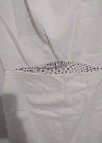 Kısa Beyaz V Yaka Mini mezuniyet elbiseleri - Görsel 2