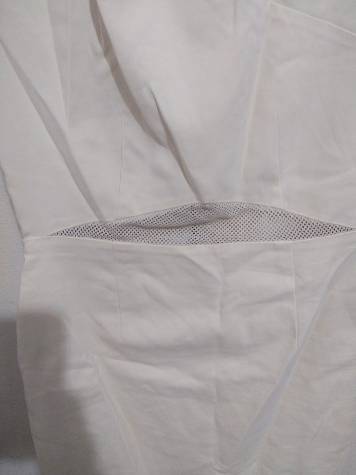 Kısa Beyaz V Yaka Mini mezuniyet elbiseleri - Görsel 2