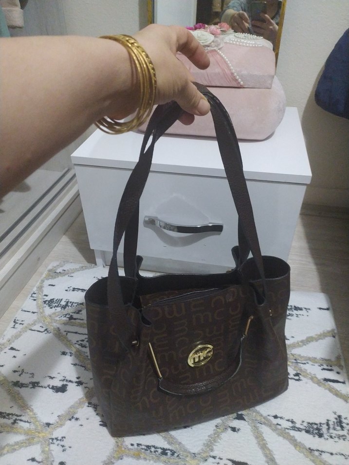 Kahverengi Deri Kadın Omuz Çantası - Görsel 3