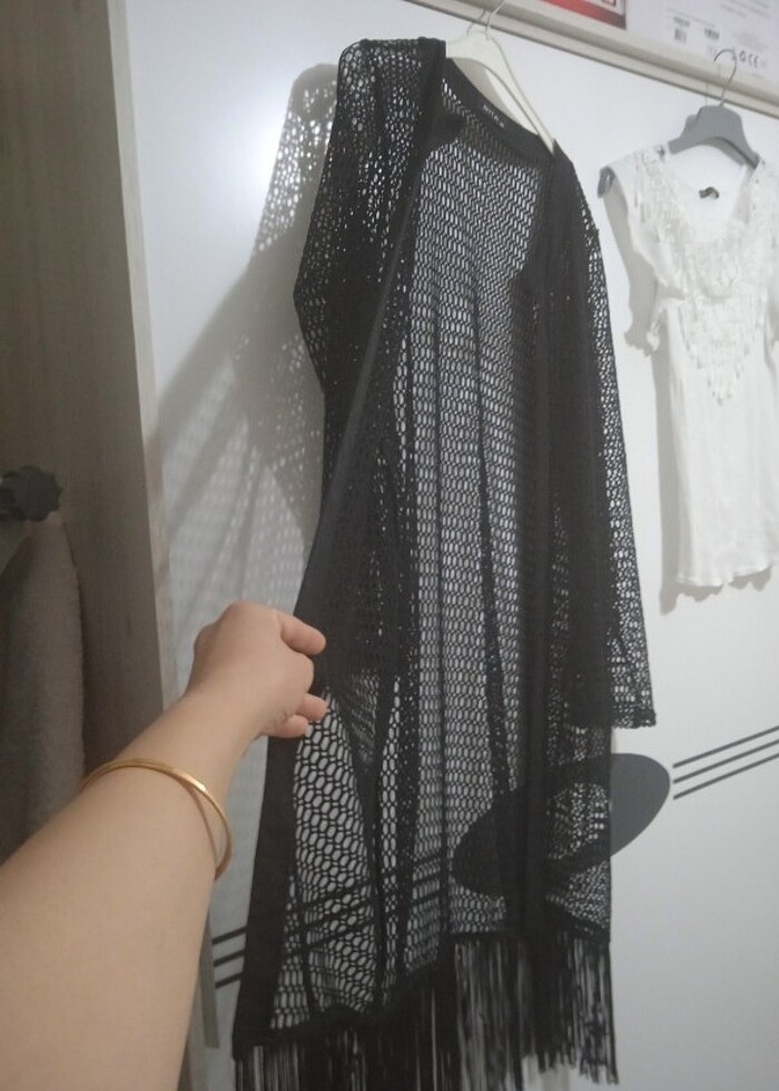 Bayan büyük beden yelek ... pareo - Görsel 5