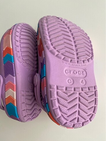 19 Beden mor Renk Kız bebek crocs terlik