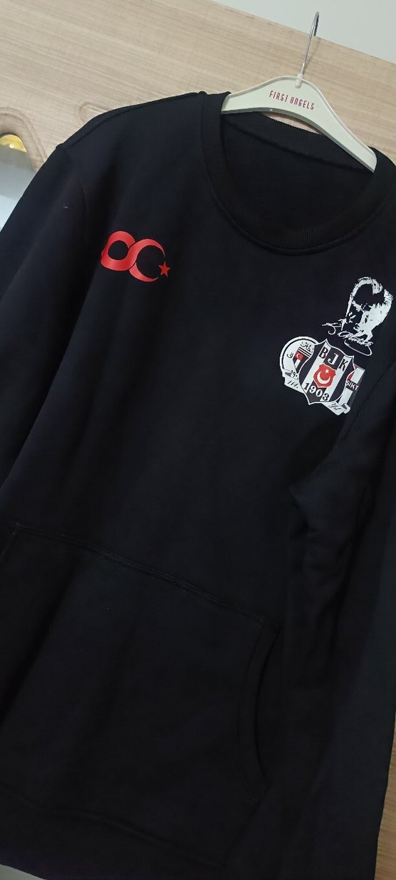 Siyah Baskılı Sokak Stili Kadın Sweatshirt - Görsel 2