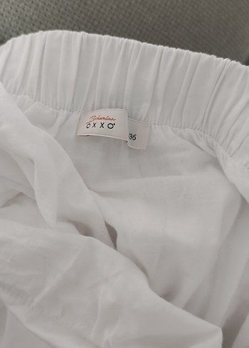 Beyaz Keten Uzun Salaş Etek - Görsel 3