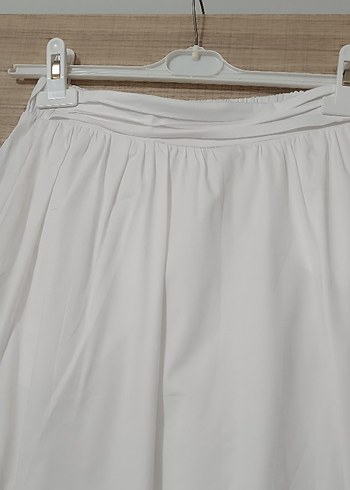 Beyaz Keten Uzun Salaş Etek - Görsel 2
