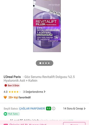 L'Oreal Paris göz kremi - Görsel 3