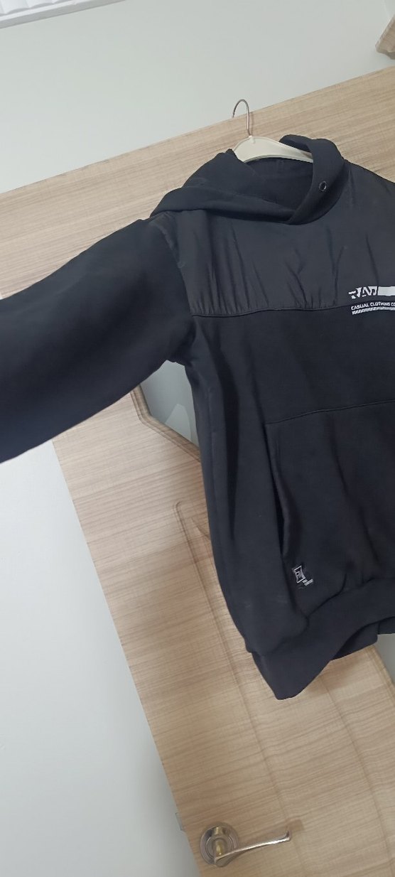 Erkek Siyah Yüksek Yakalı Fermuarlı Sweatshirt - Görsel 4