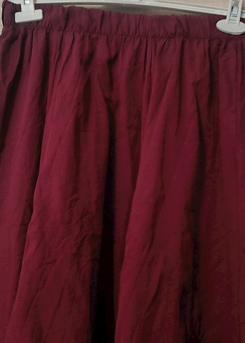 Bordo Bol Kesim Kadın Uzun Etek - Görsel 2
