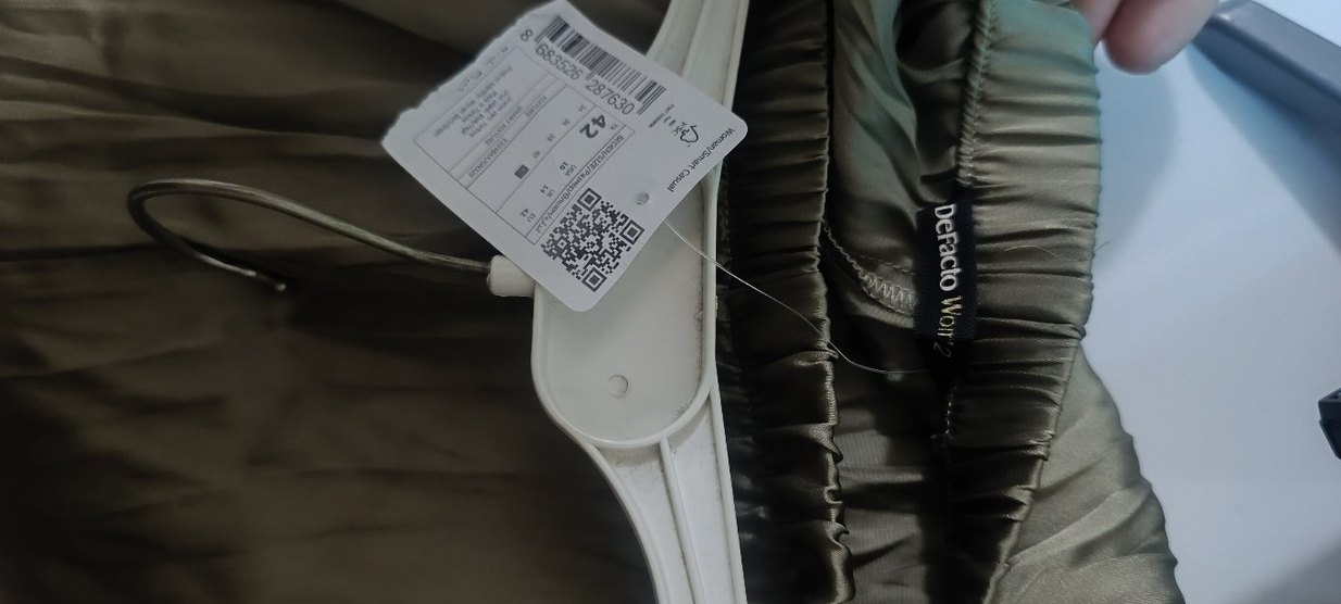 Gri Uzun Piliseli Keten Etek defakto - Görsel 4