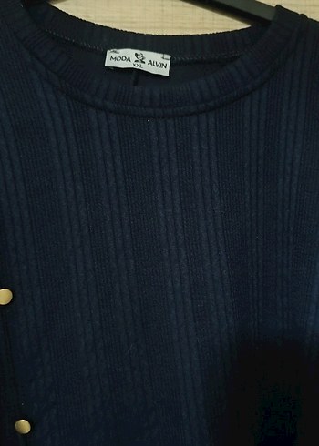 Düğmeli Siyah Kadın Uzun Keten Elbise - Görsel 5