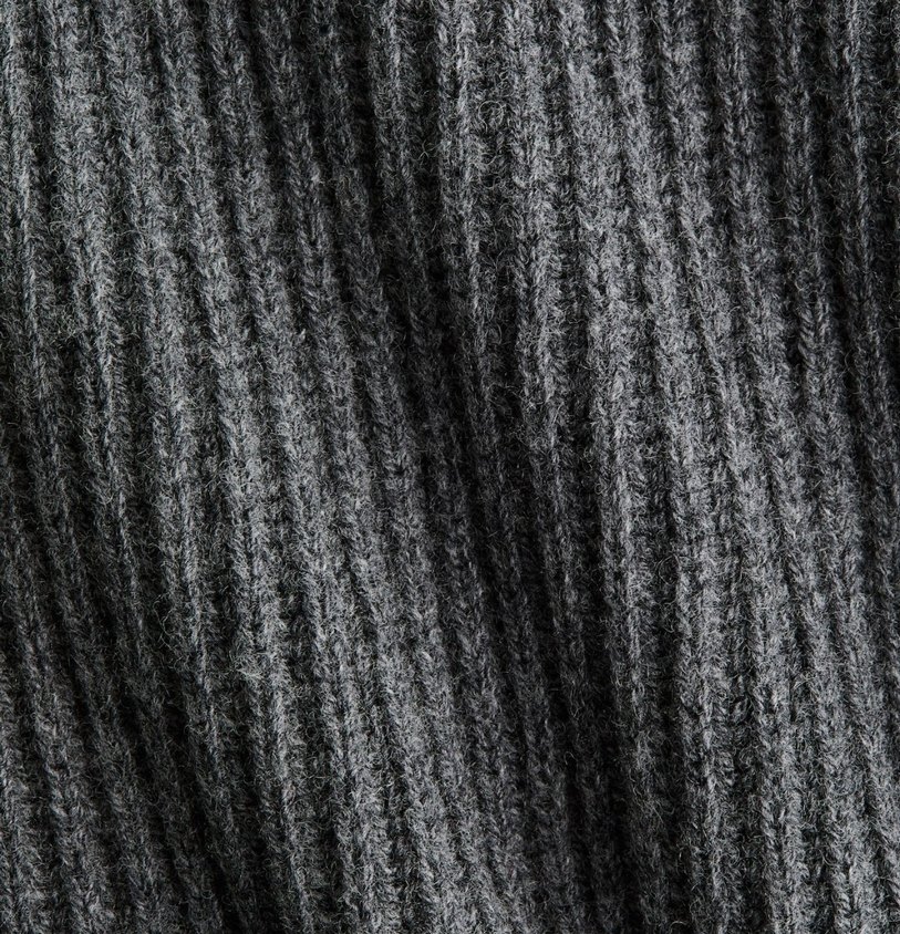 Gri Boğazlı Örgü Kadın Kazak - Görsel 3