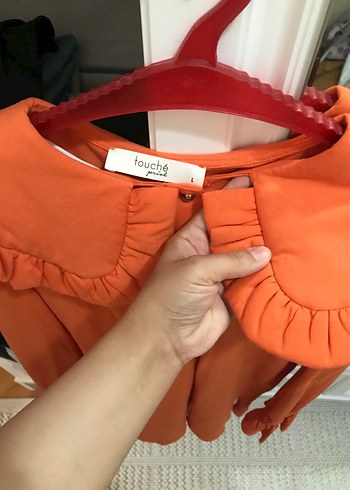 Turuncu Parıltılı Desenli Kadın Kol Düğmeleri - Görsel 3