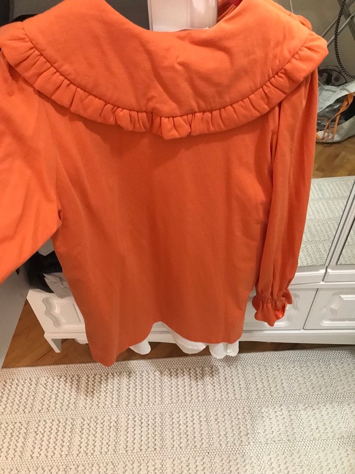 Turuncu Parıltılı Desenli Kadın Kol Düğmeleri - Görsel 2