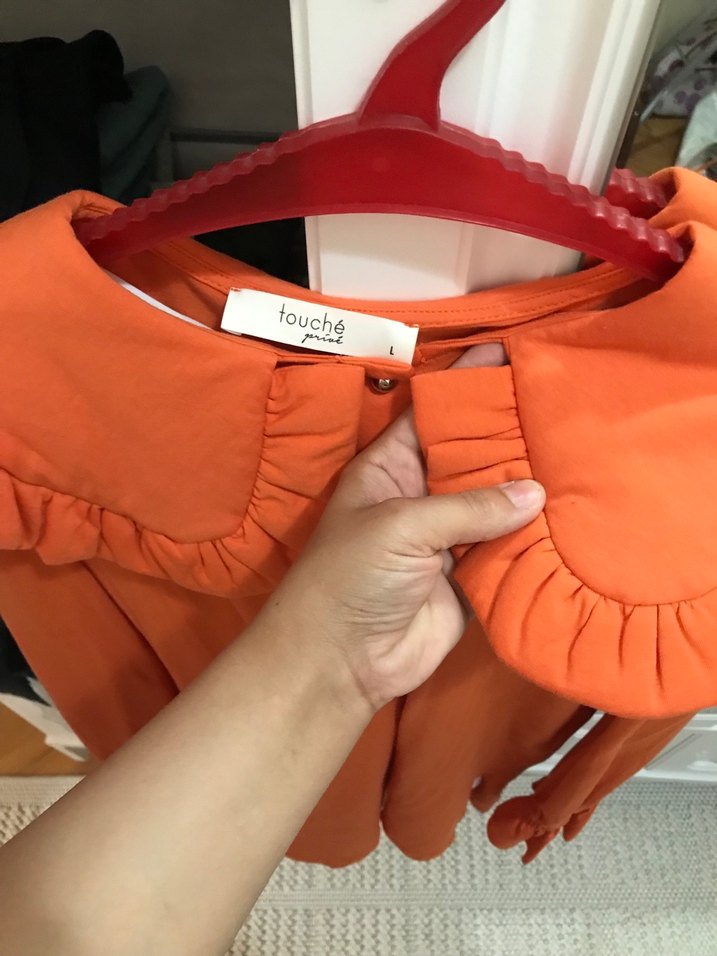 Turuncu Parıltılı Desenli Kadın Kol Düğmeleri - Görsel 3